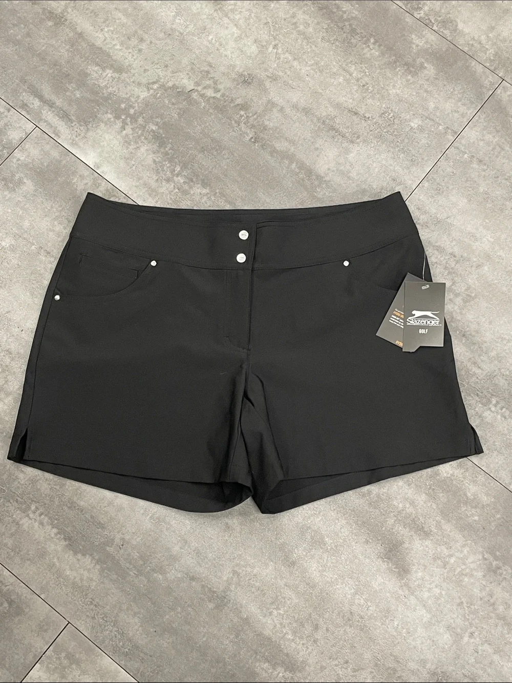 NWT size 10, women’s Slazenger tech 5 inch golf short black